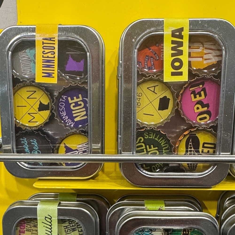 Colorful Bottle Cap Magnets Set - Picture 2 of 5